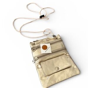 Gold metallic Crossbody Bag